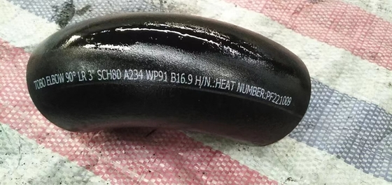 合金鋼の管付属品90 LRの肘A234 GradeWP91 3" X SCH80バット溶接の肘