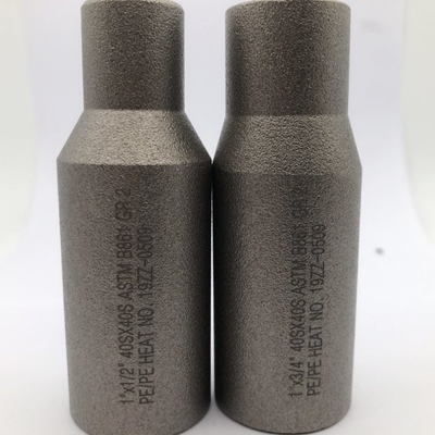 チタニウムの合金鋼の管付属品ASTM B363のチタニウムGr7 2" x 1" SCH10S X SCH40Sのチタニウムの合金のスエージのニップル