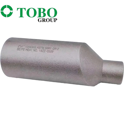 造られた管付属品のチタニウムの合金鋼ASTM B861 GR2 2" x 1" SCH10S X SCH40Sのチタニウムの合金のスエージのニップル