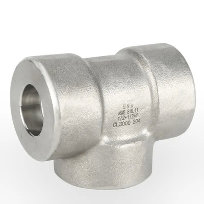 ASME B16.11 NPS3 #3000 NPT-Fは等しいティーSA-182 F304L/SA-403 WP304Lに通した