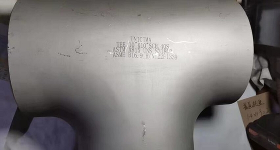 継ぎ目が無いバット溶接のまっすぐなティー10" * 10" SCH-40S ASTM A403-WP316/316L ASME B16.9
