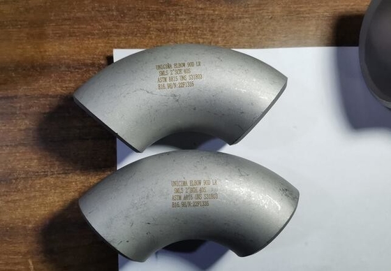 継ぎ目が無いバット溶接90°の長さの半径の肘6" SCH-80 ASTM N08825の合金825