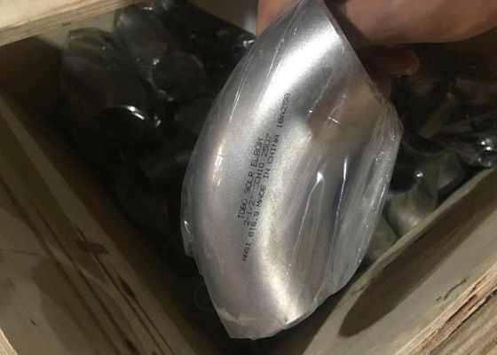 ANSI B 16.9のMonelの合金鋼の管付属品は90LR 3つをSCH40タイプ カスタマイズされた色肘で突く