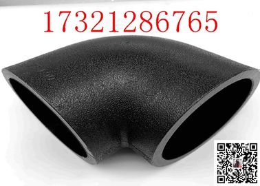 摩耗の抵抗力がある高密度ポリエチレンの管付属品HDPE 90のDegの肘L20の黒の肘付属品の