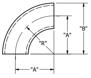Butt-Weld肘次元