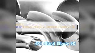 304 ステンレス鋼エルボ 90 度 BW 継手